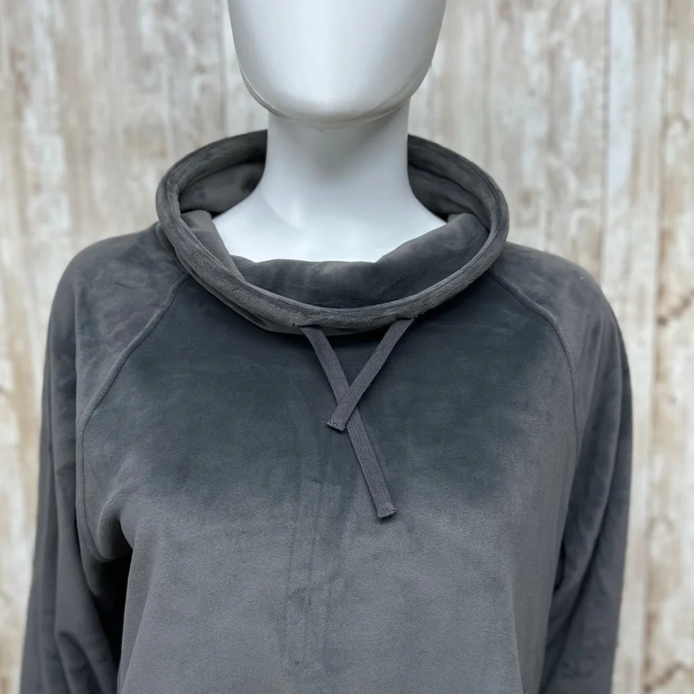 Barefoot Dreams LuxChic Grey Funnel Neck Pullover NWT [13164] - Picture 4 of 8
